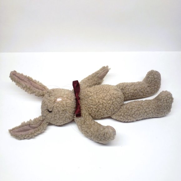 Vintage Boyds Bear Bunny Rabbit Bean Bag Plush Tan Easter Posable Ears 13" - Picture 6 of 10